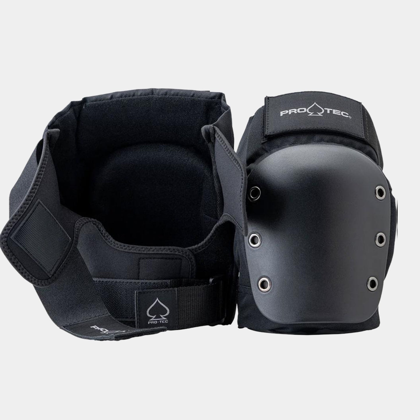 Street Open Back Knee/Elbow Pad Set - Black