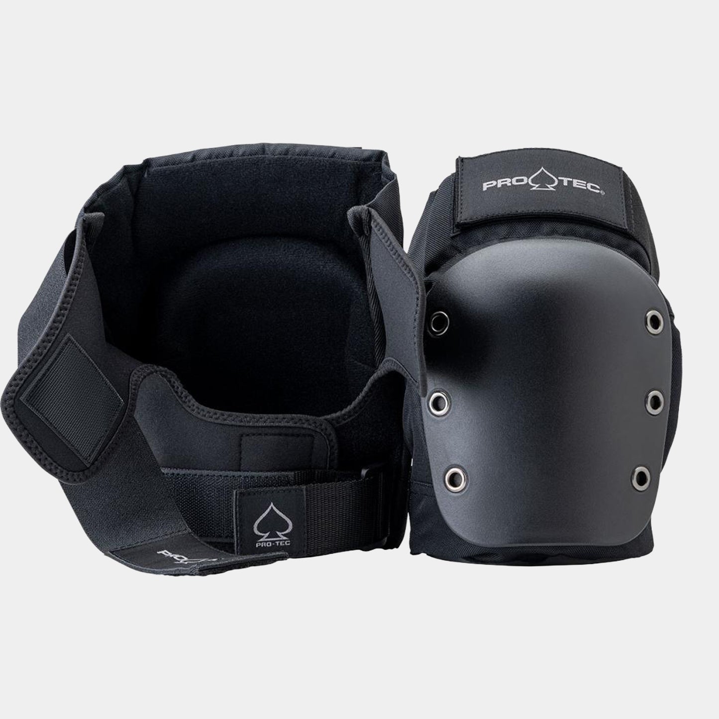 Street Open Back Knee/Elbow Pad Set - Black