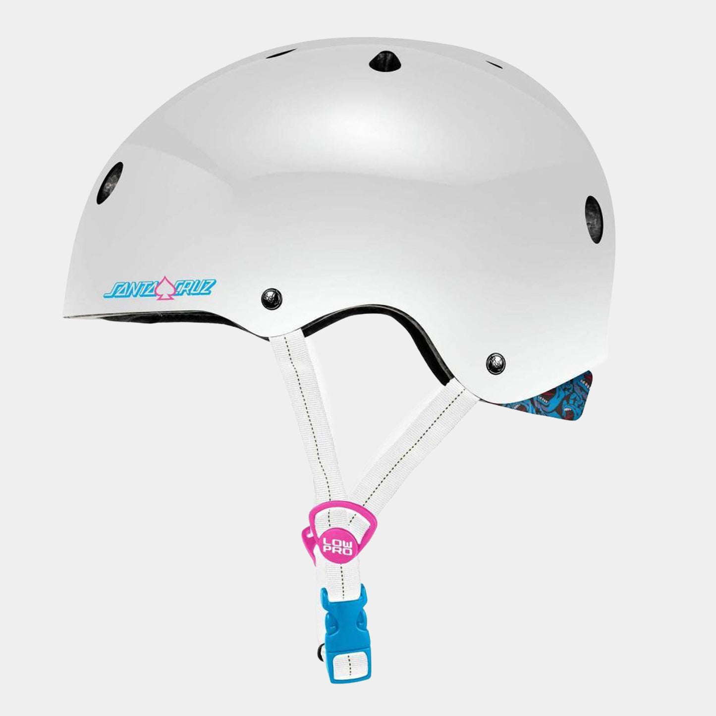 Low Pro Santa Cruz Edition Helmet - White Gloss