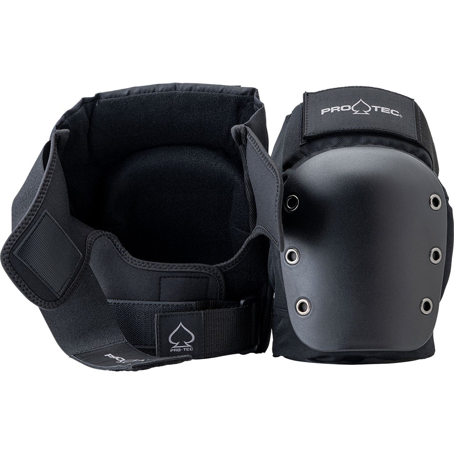 Street Open Back Knee Pads - Black